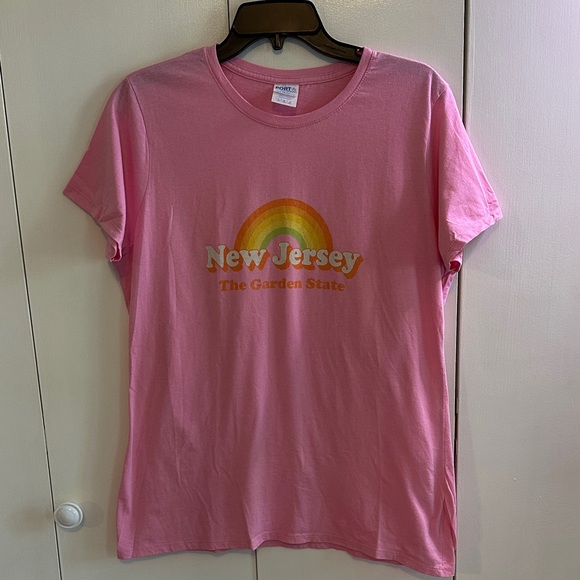 Port Authority Pink Short Sleeve Tee - Picture 1 of 4